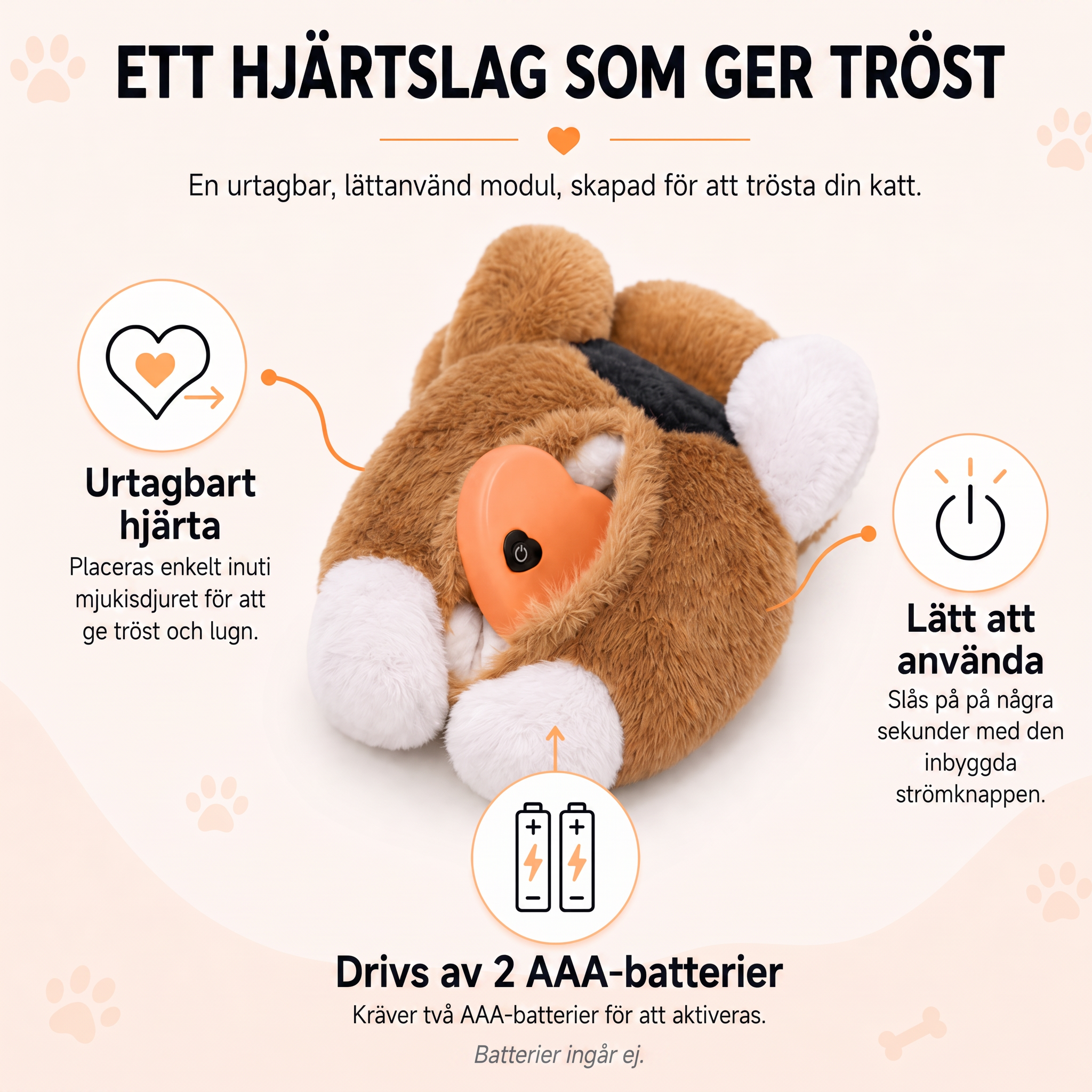 TryggTass - Lugnande Mjukisdjur För Katter